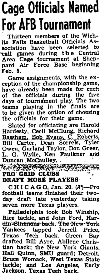 other Newspaper clipping from Jan 20, 1951 5727065