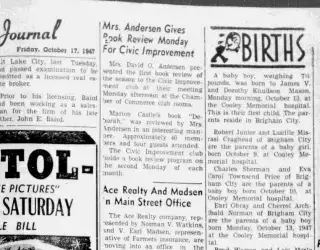 other Newspaper clipping from Oct 17, 1947 5727230