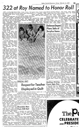 other Newspaper clipping from Feb 14, 1975 5727354