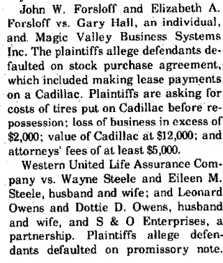other Newspaper clipping from Nov 24, 1988 5727355