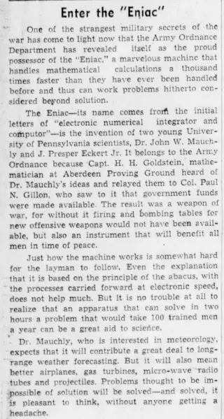 other Newspaper clipping from Feb 28, 1946 5727364