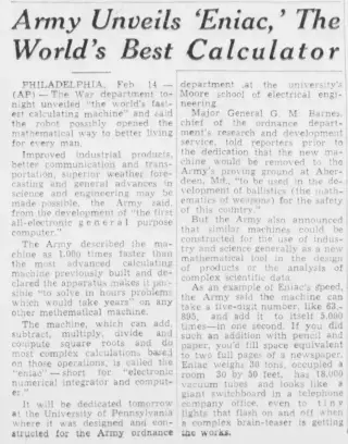 other Newspaper clipping from Feb 15, 1946 5727382