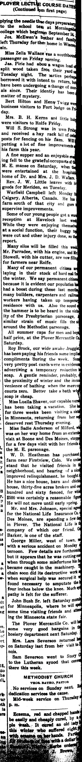 other Newspaper clipping from Aug 31, 1911 5727694