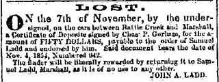 other Newspaper clipping from Nov 15, 1854 5728288