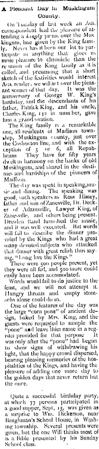 General news Newspaper clipping from Sep 22, 1883 5728852