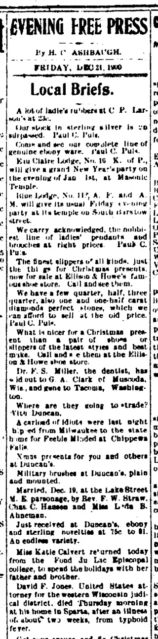 other Newspaper clipping from Dec 21, 1900 5728951