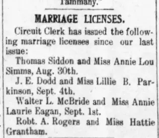 Marriage Newspaper clipping from Sep 6, 1906 5729264