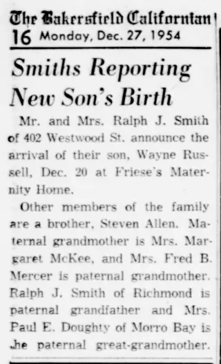 other Newspaper clipping from Dec 27, 1954 5729337