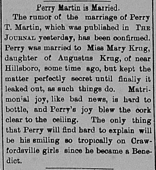 Marriage Newspaper clipping from May 2, 1893 5730017