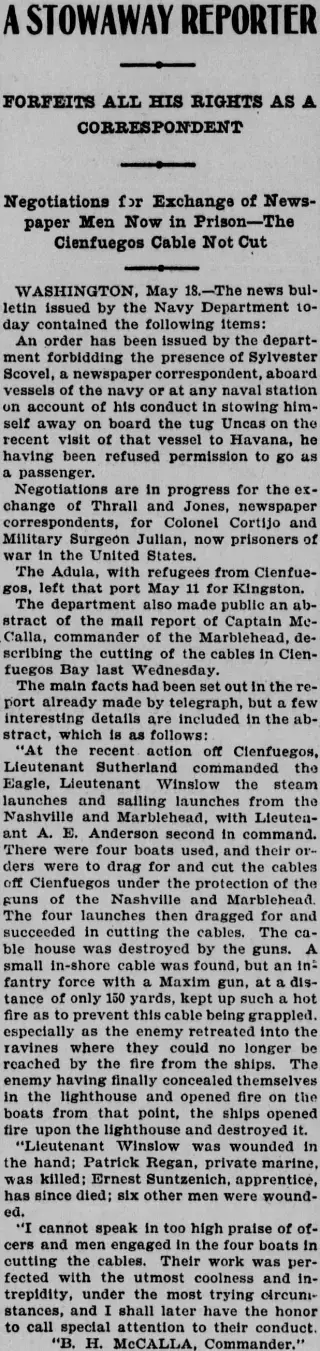other Newspaper clipping from May 19, 1898 5730329