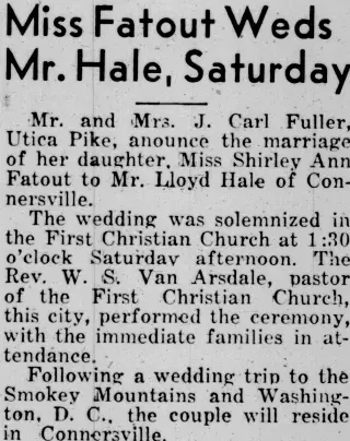 Marriage Newspaper clipping from Aug 16, 1949 5730453