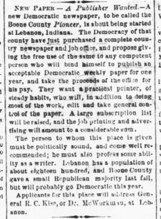 other Newspaper clipping from Feb 20, 1868 5730589