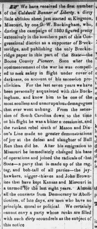 other Newspaper clipping from May 28, 1864 5730591