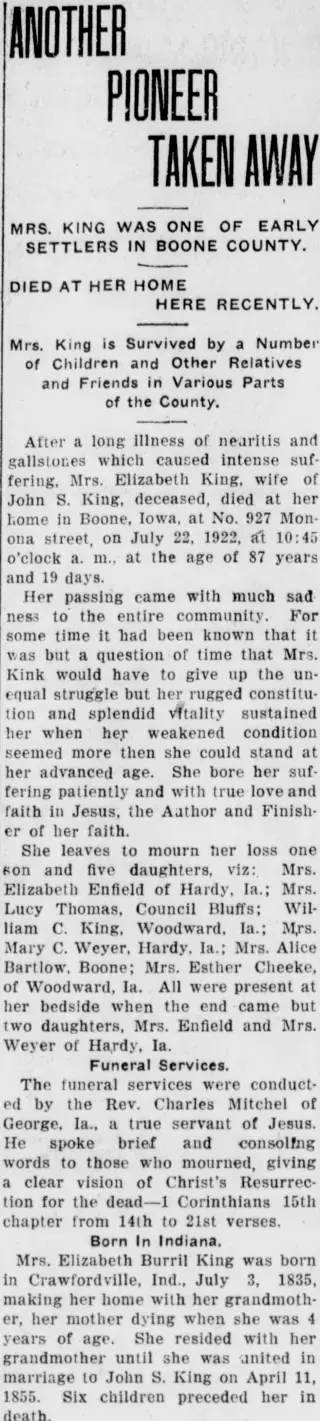 other Newspaper clipping from Aug 8, 1922 5730872
