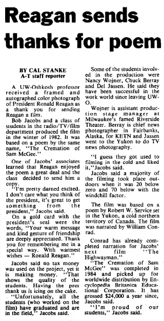 other Newspaper clipping from Feb 20, 1986 5730905