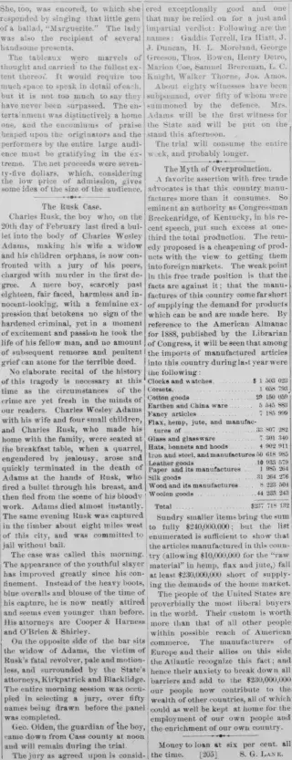 Crime Newspaper clipping from Jun 5, 1888 5730954