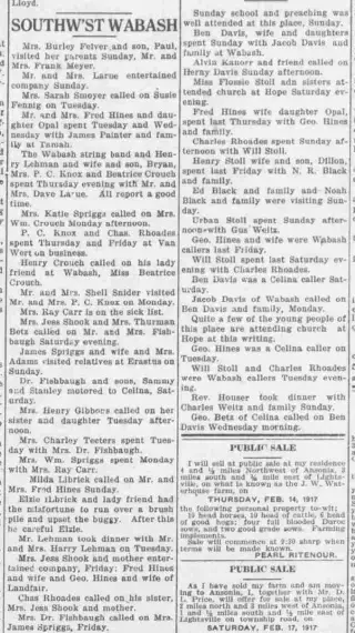 other Newspaper clipping from Feb 16, 1917 5731043