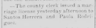 Marriage Newspaper clipping from Sep 13, 1908 5734232