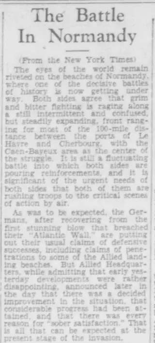 other Newspaper clipping from Jun 8, 1944 5734930