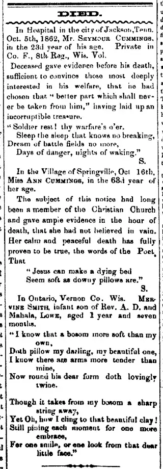 other Newspaper clipping from Oct 29, 1862 5735338