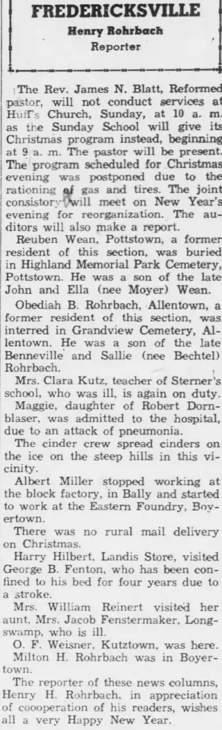 other Newspaper clipping from Dec 31, 1942 5735835