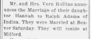 Marriage Newspaper clipping from Feb 26, 1937 5736204