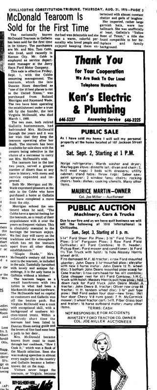 other Newspaper clipping from Aug 31, 1972 5736386