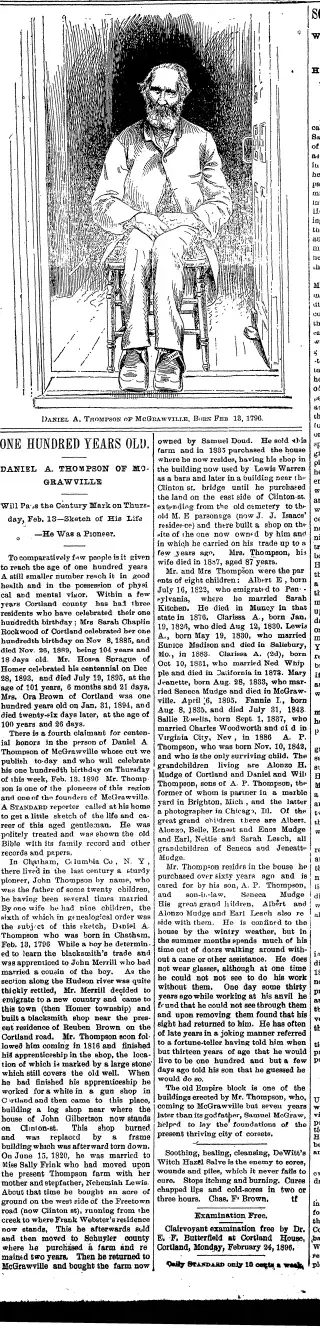 General news Newspaper clipping from Feb 11, 1896 5736503