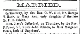 Marriage Newspaper clipping from Nov 11, 1864 5737600
