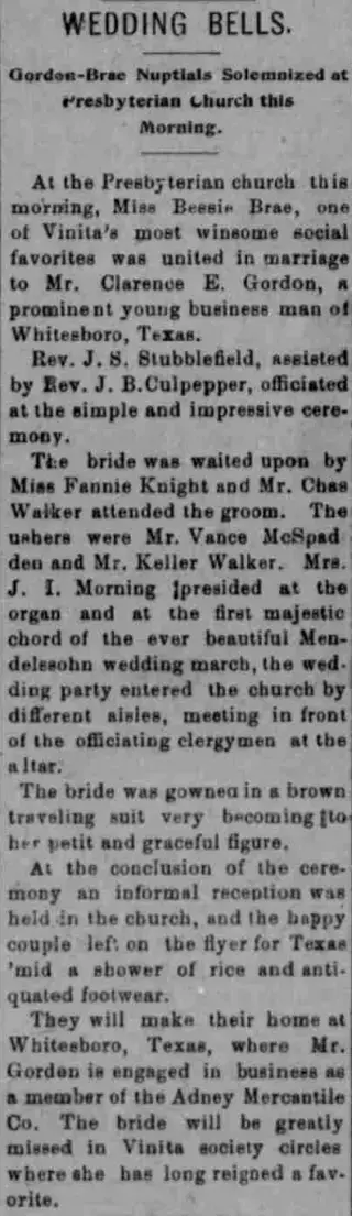 Marriage Newspaper clipping from Mar 26, 1902 5738605