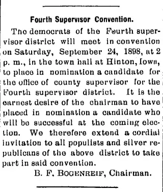 Political Newspaper clipping from Sep 21, 1898 5738767