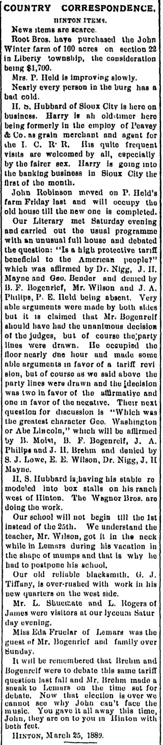 other Newspaper clipping from Mar 27, 1889 5739810