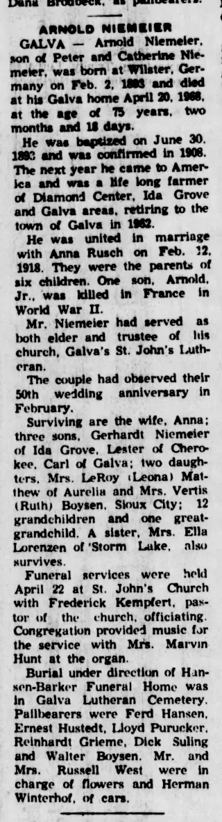 other Newspaper clipping from May 1, 1968 5739819