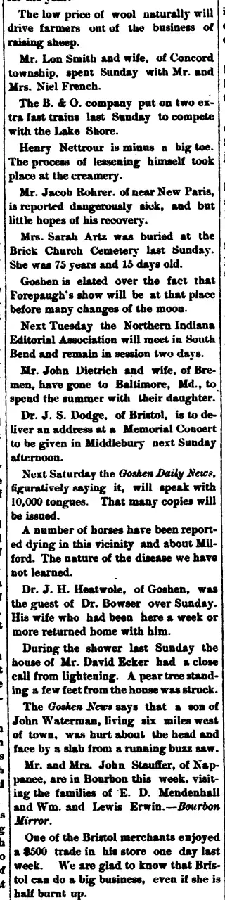 other Newspaper clipping from May 28, 1885 5740104