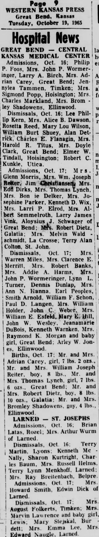 Birth Newspaper clipping from Oct 19, 1965 5740556