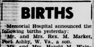 Birth Newspaper clipping from Oct 4, 1948 5740835
