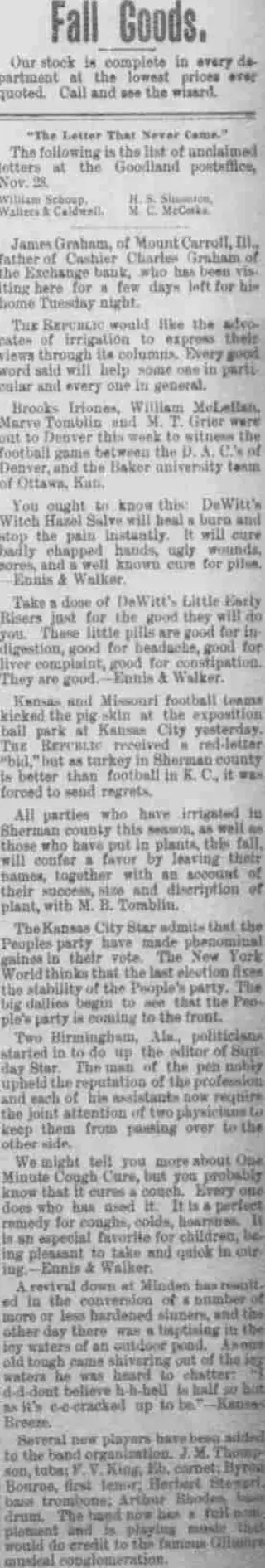other Newspaper clipping from Nov 30, 1894 5741059