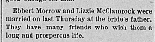 Marriage Newspaper clipping from Dec 7, 1889 5741191
