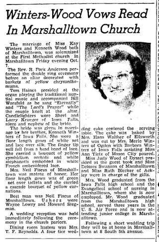 Marriage Newspaper clipping from Oct 18, 1955 5741353