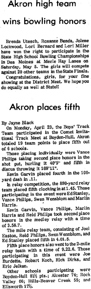 other Newspaper clipping from May 3, 1973 5741837