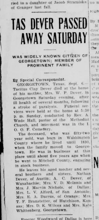 other Newspaper clipping from Sep 6, 1921 5742060
