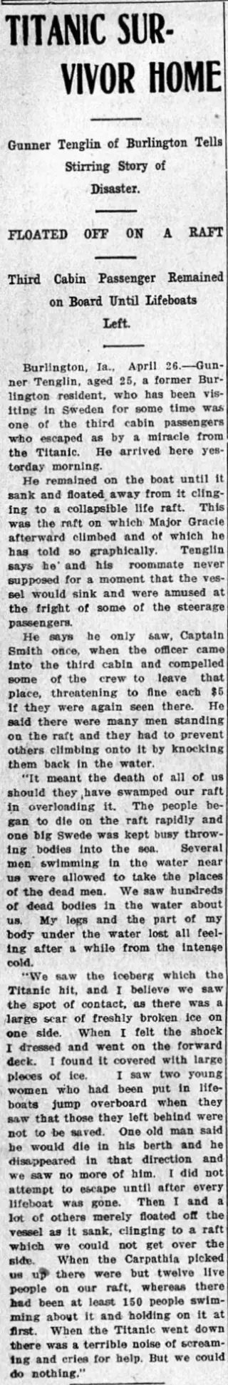 other Newspaper clipping from Apr 30, 1912 5742122