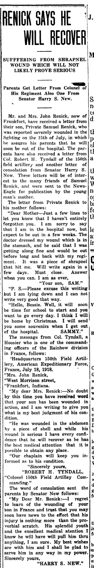 other Newspaper clipping from Aug 22, 1918 5742334