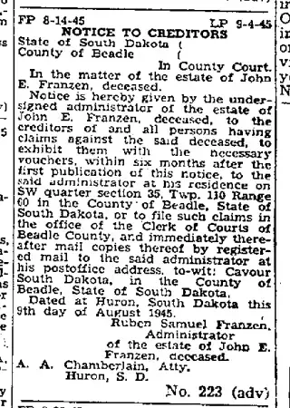 other Newspaper clipping from Aug 28, 1945 5744194