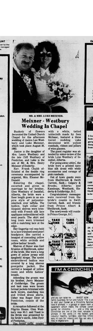 Marriage Newspaper clipping from Oct 12, 1983 5744319