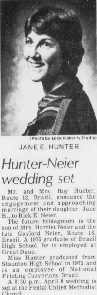 Marriage Newspaper clipping from Feb 7, 1977 5744490