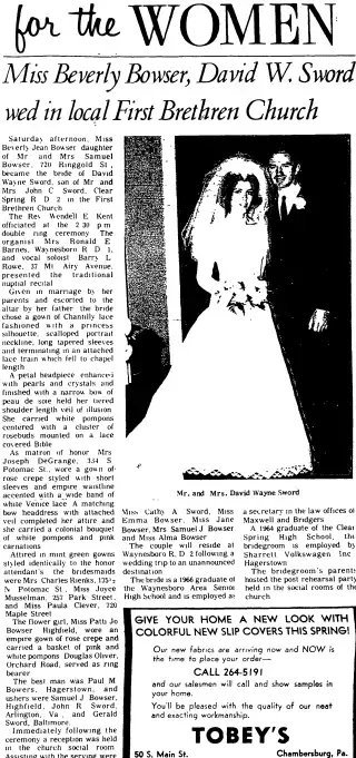 Marriage Newspaper clipping from May 12, 1969 5745639