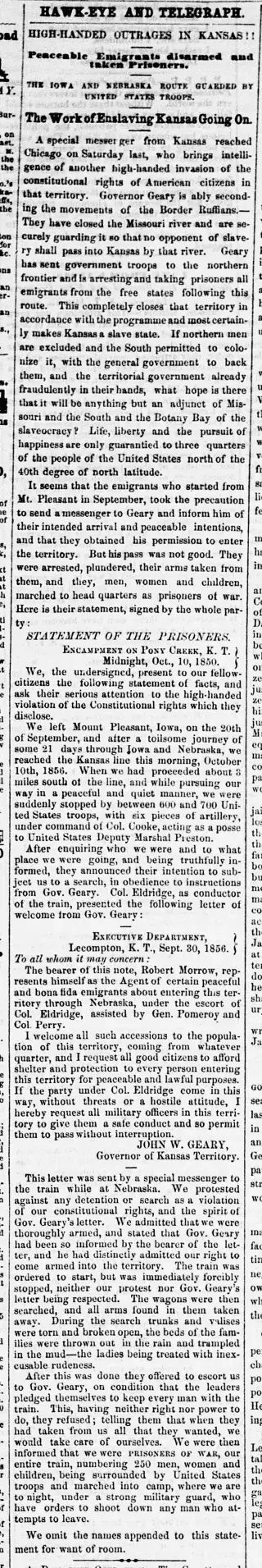 other Newspaper clipping from Oct 29, 1856 5746194
