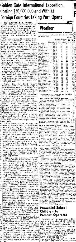 other Newspaper clipping from Feb 18, 1939 5746917