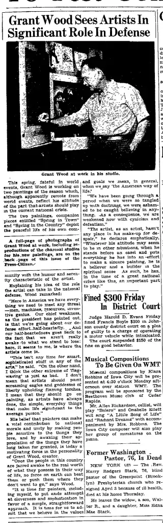 other Newspaper clipping from May 3, 1941 5747136